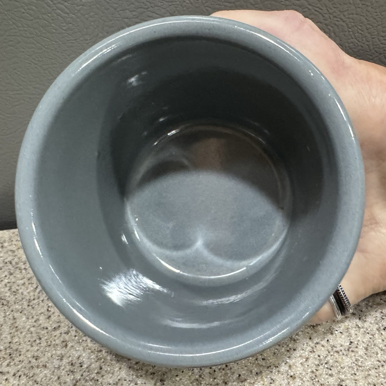 Ohio State Buckeyes OSU Zanesville Pottery Stoneware Crock Planter 3.5” in VGC