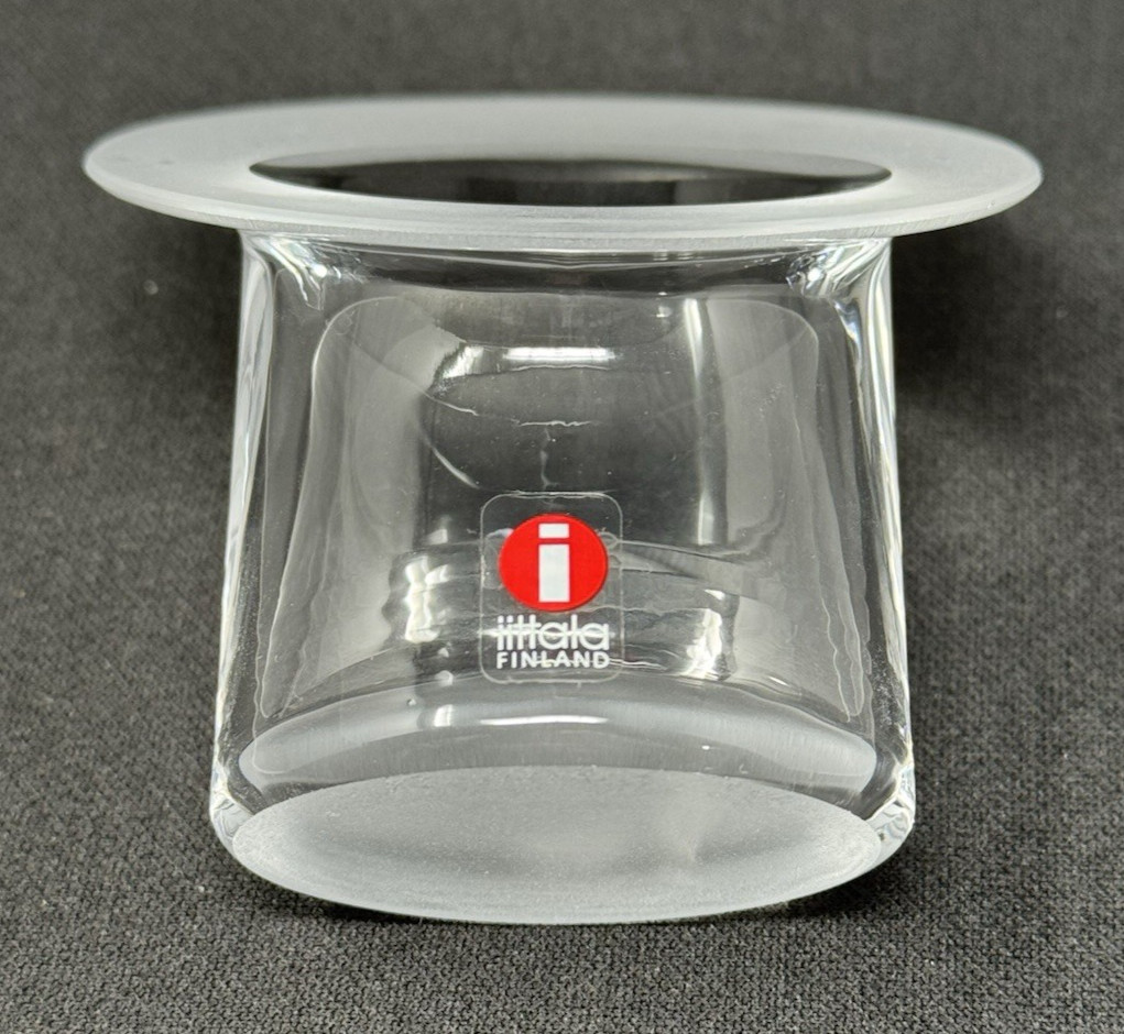 Iittala Timo Sarpaneva Signed MARCEL Vase Frosted & Clear ~ Finland