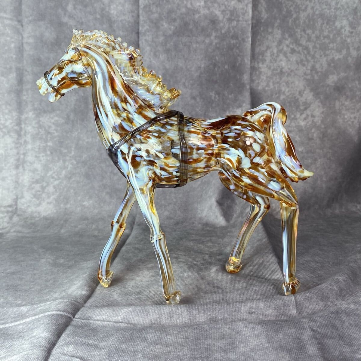 Murano Glass Horse Italian Art Glass Figurine Interior Decor Art Piece Vintage