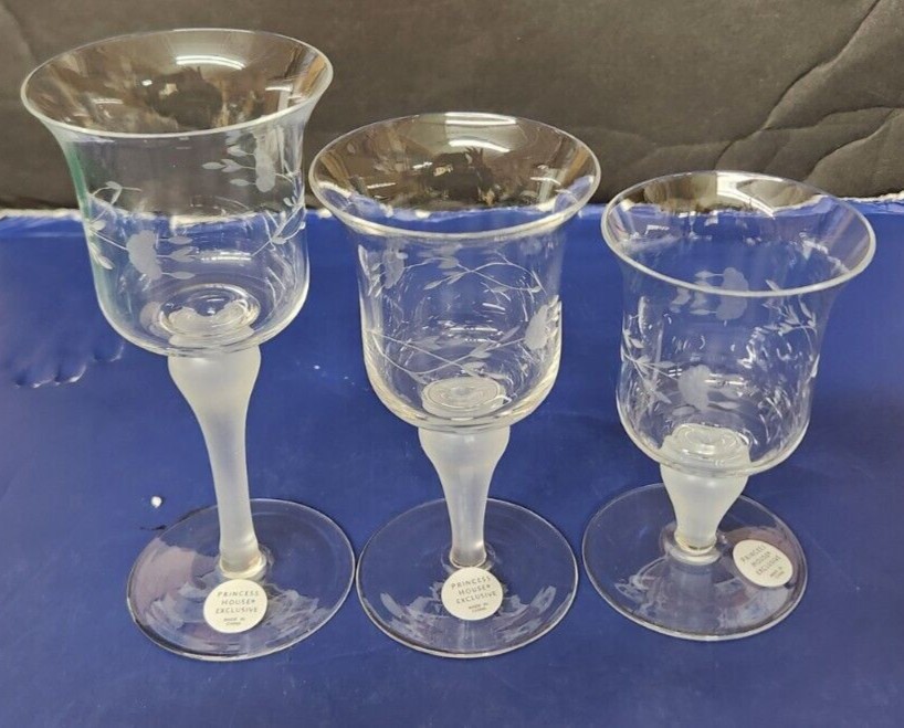 Princess House Heritage 3 Tier Votive Crystal Candle Holders 6125 NEW in Foam