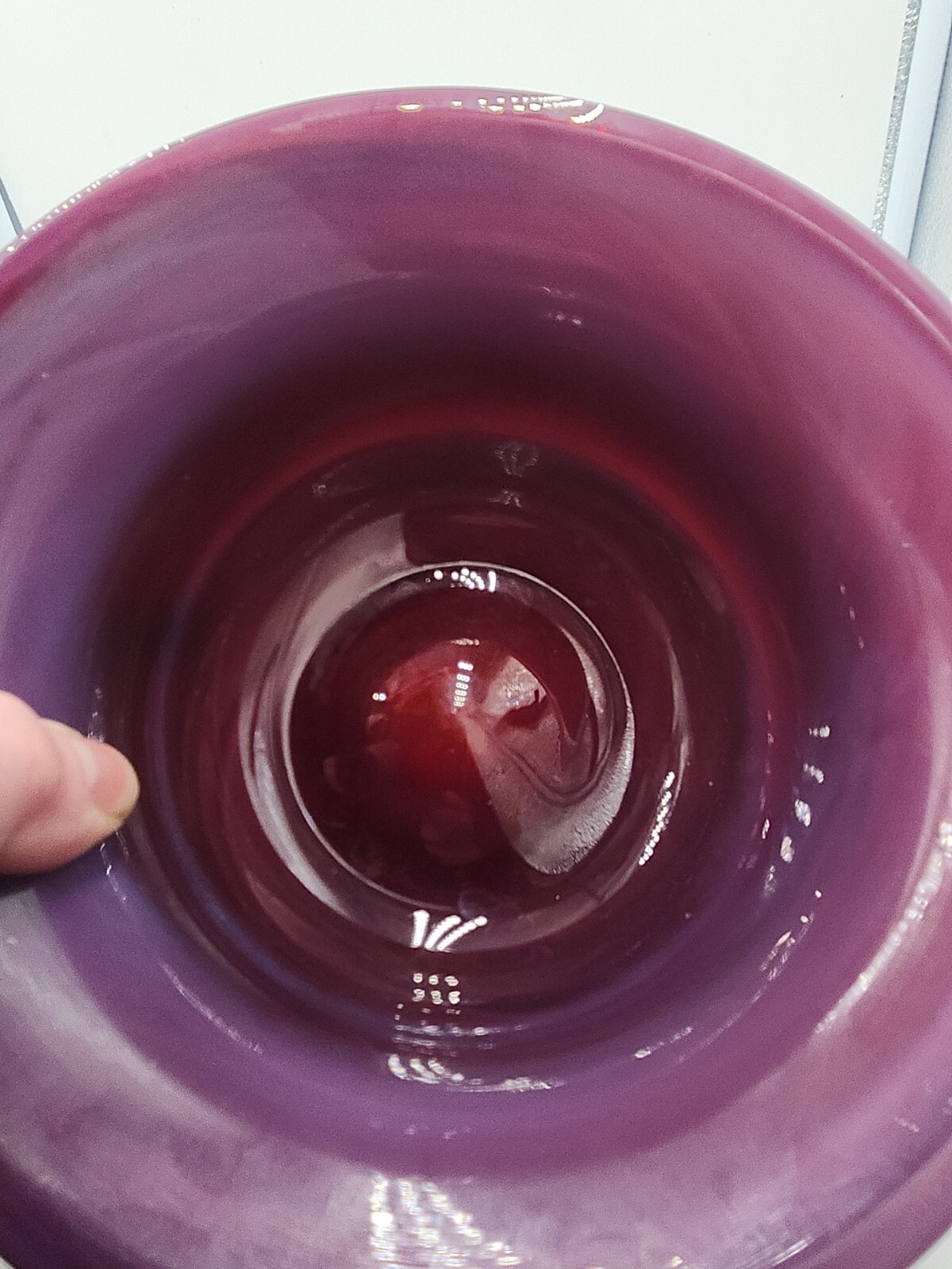 Unique Multi Color CHET COLE Hand Blown Glass Bowl Milky Pink & Purple