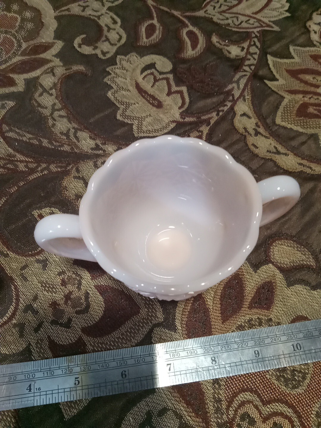 PINK Opalescent Daisy & Button/Cream & Sugar Degenhart Glass