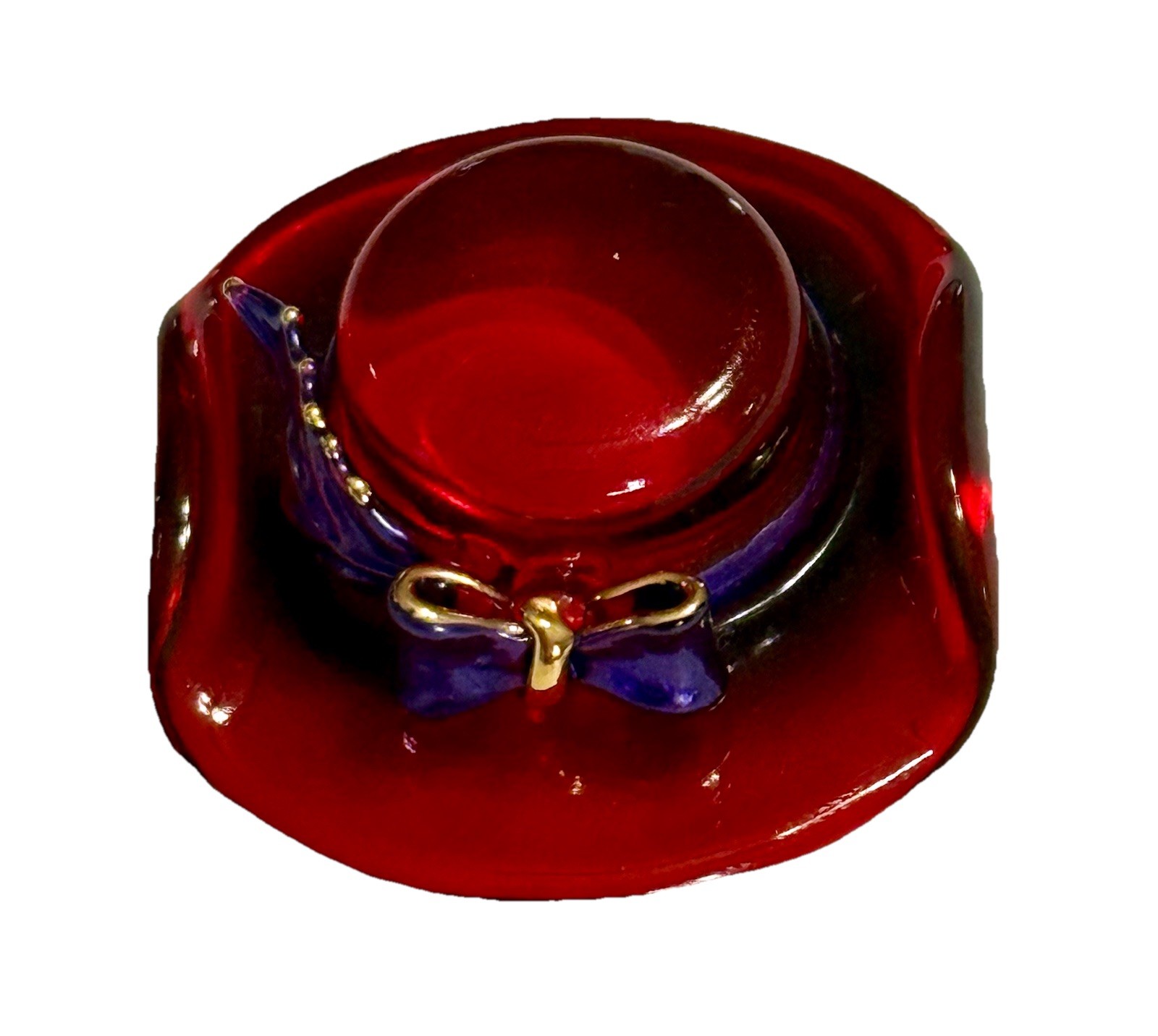 Art Glass Miniature Mini Ruby Red Glass – Red Hat Society
