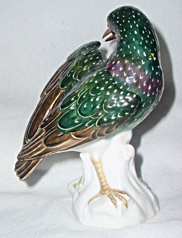 19th-C *MEISSEN Porcelain Figurine *STARLING BIRD 5 7/8″ #974 *First Quality