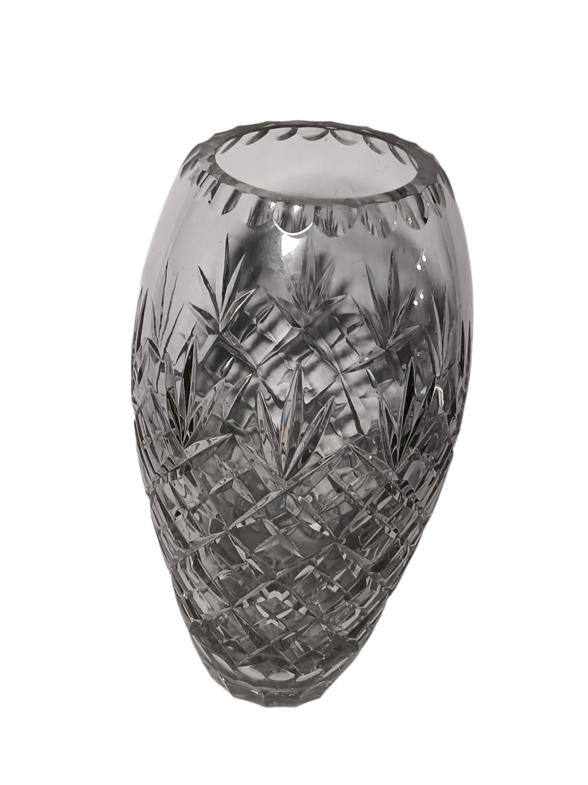 Led Crystal Brilliant Lustre Heavy Cut Glass Vase 8″