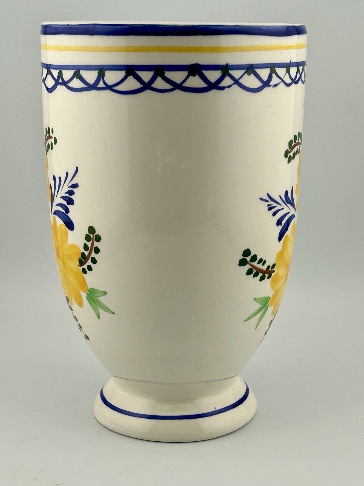 Vintage Jay Willfred Andrea By Sadek Floral Design Pottery Vase Made In Portugal