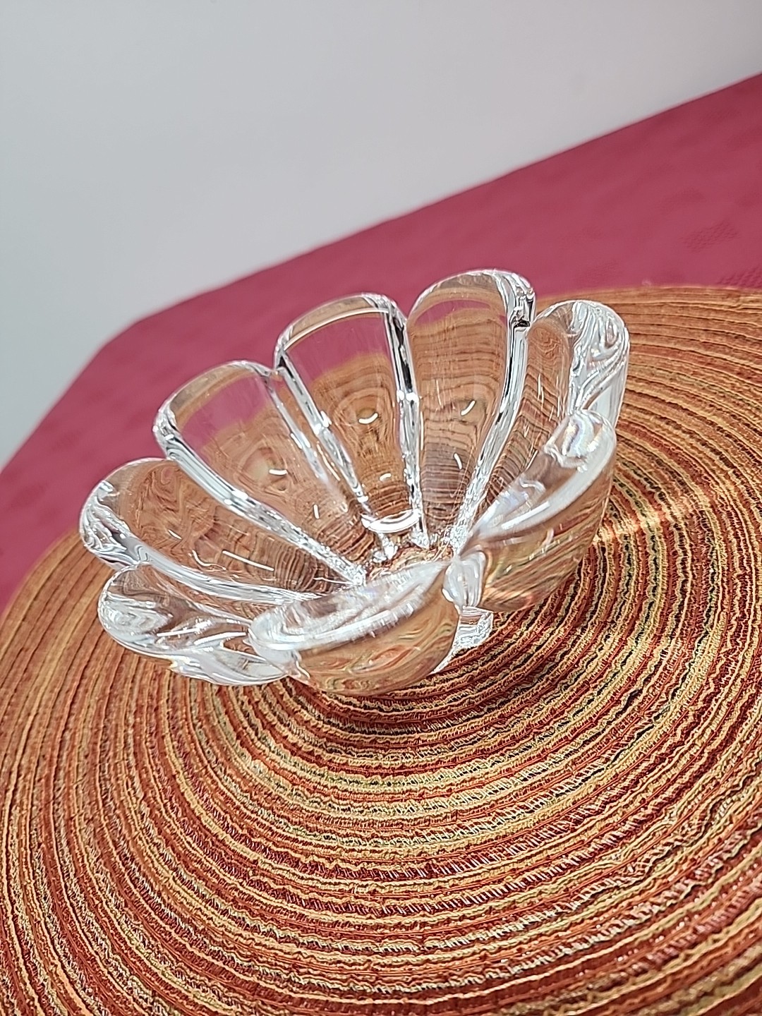 Mikasa Zinnia Crystal Bowl/Vase 8 Petal Made In Austria Luxury Chic Flower Power
