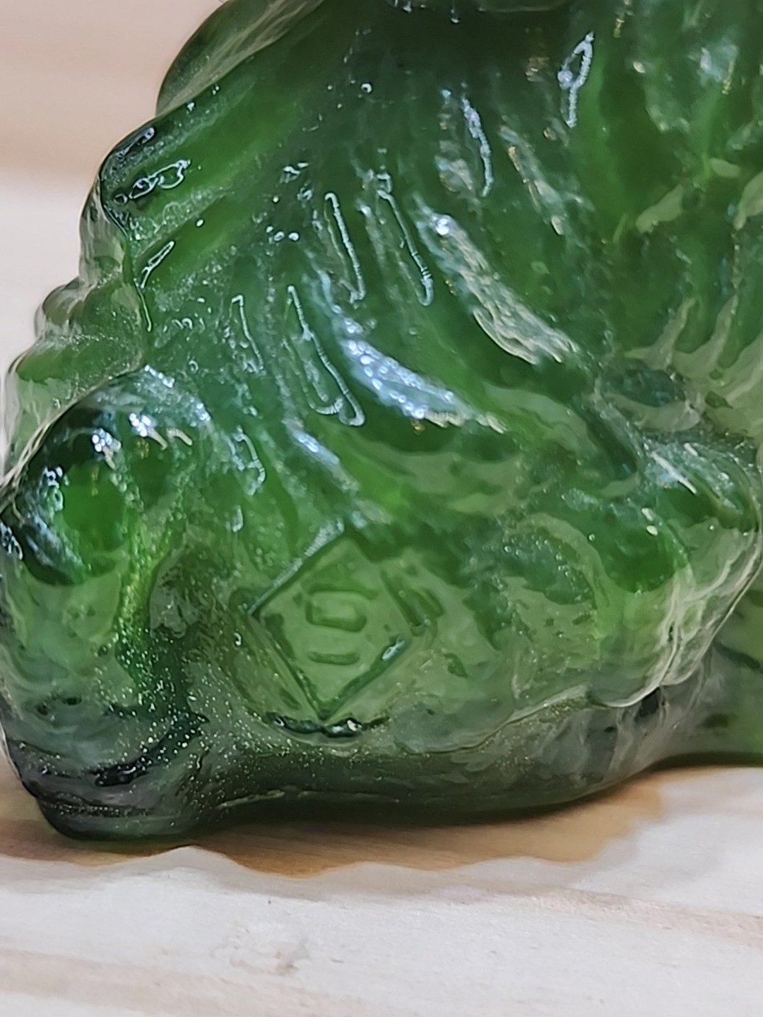 Boyd Art Glass Skippy The Dog In Olde Lime (Green)