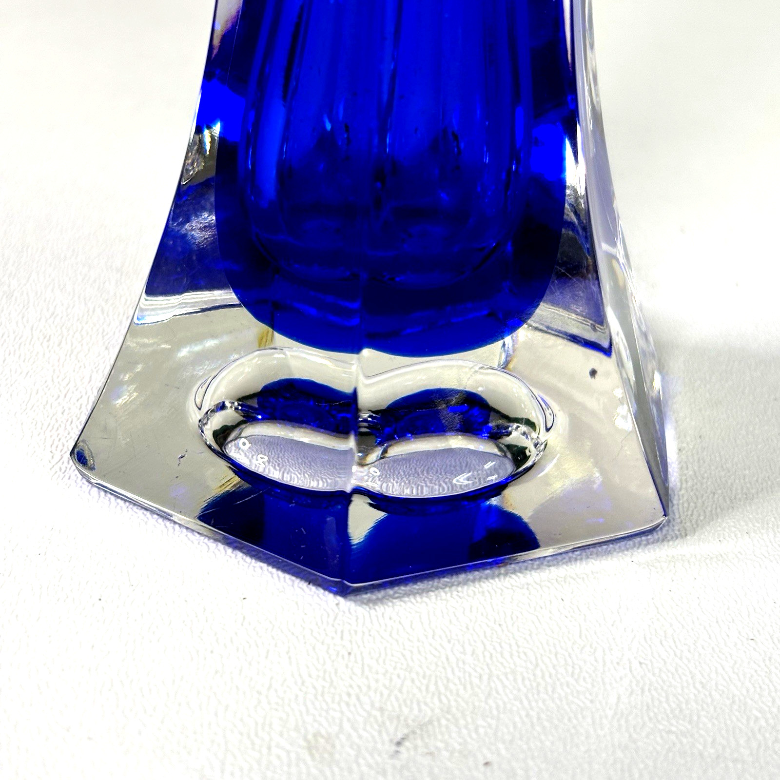 Royal Gallery Italy Cobalt Blue Hexagonal Bud Vase 10.50″ Tall