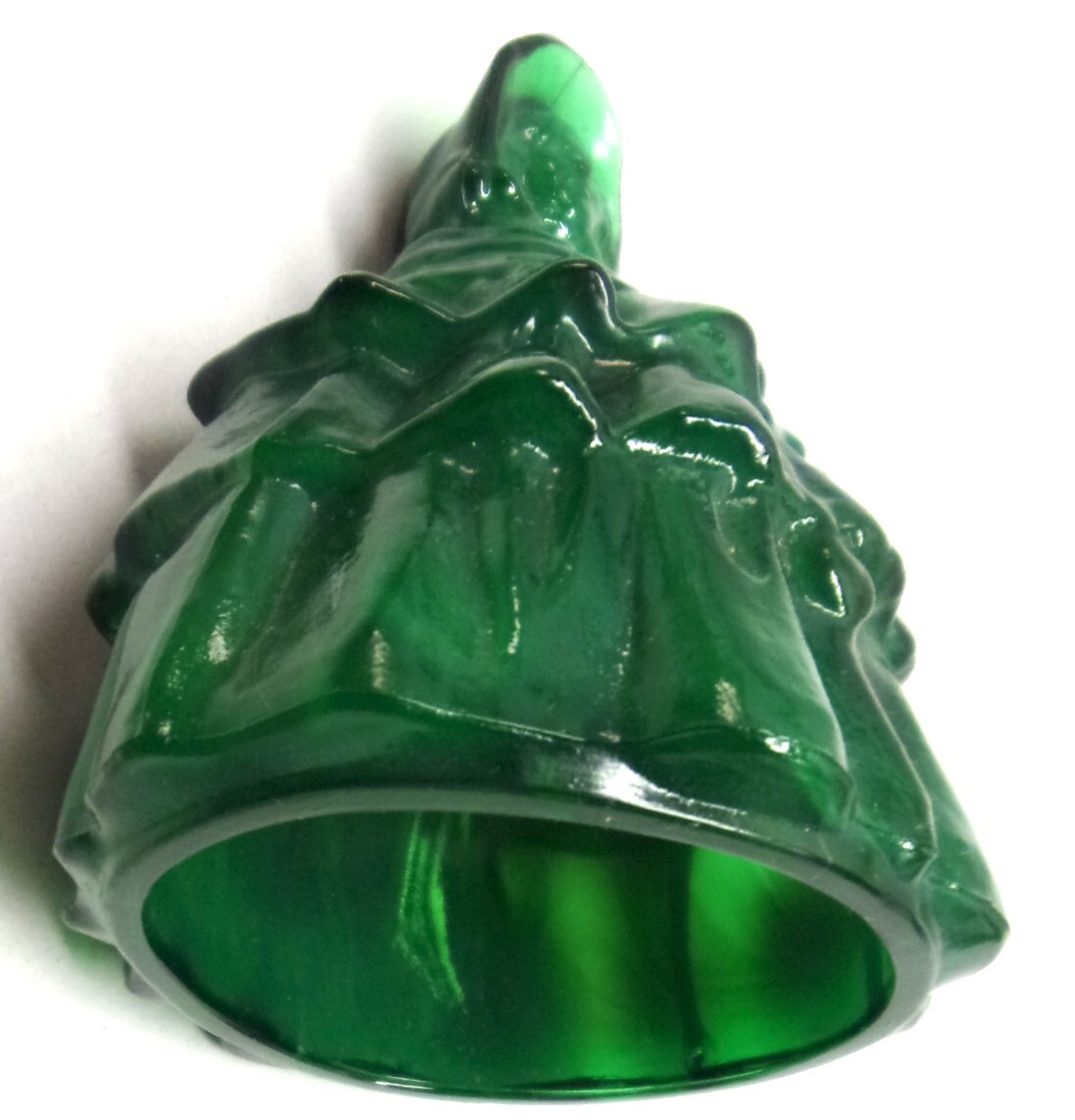BOYD Glass “Louise” Colonial Lady Figurine – Furr Green – Nice