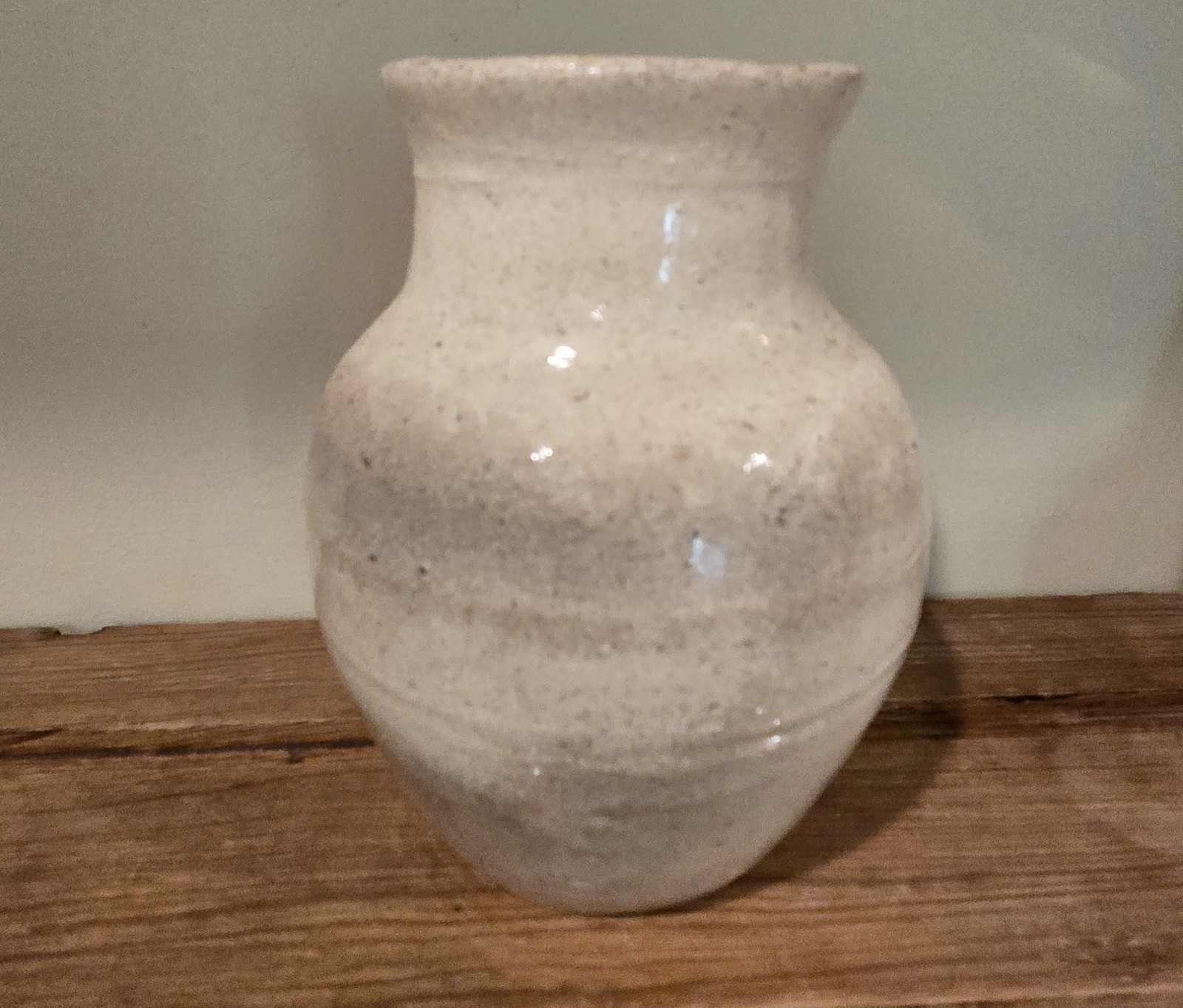 Hand Thrown Pottery Vase 4 1/2 in. High 4 in Wide Signed
