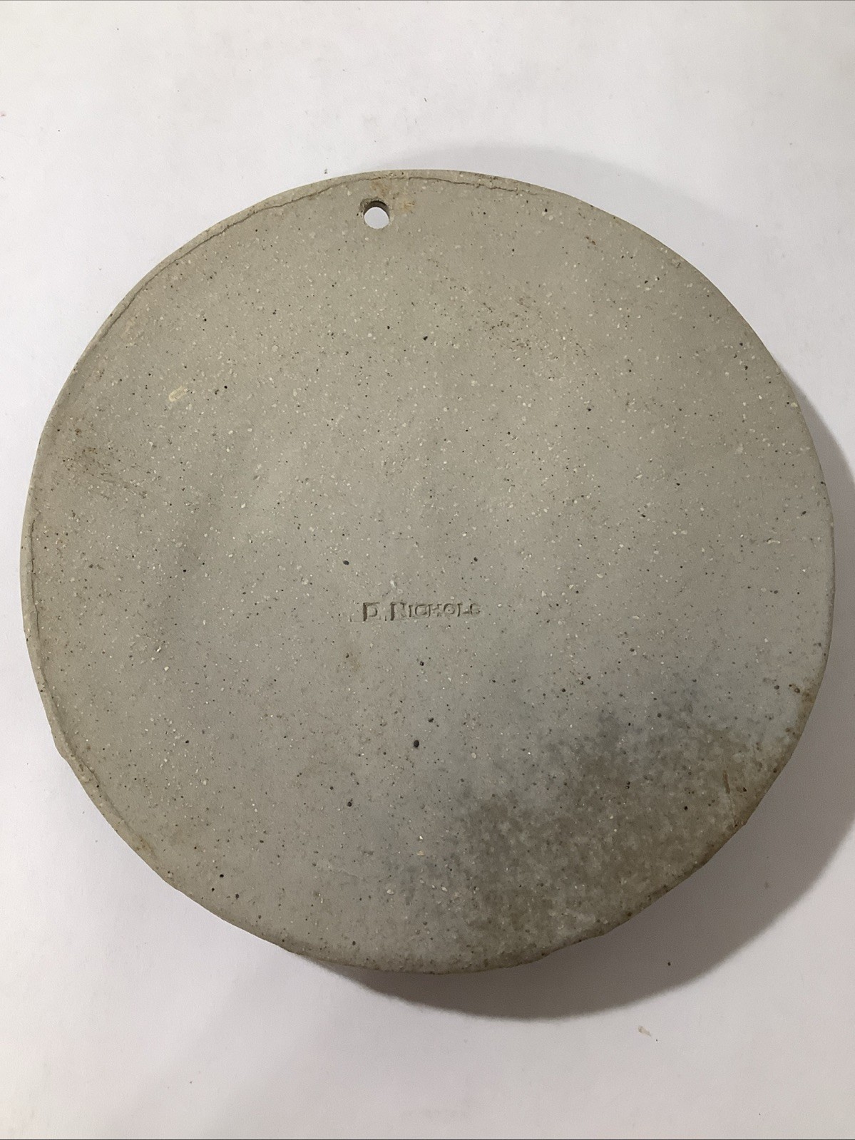 Round Wall Plaque Deanna Nichols Art Pottery Quail Bird Brown Artist Signed 5.5”