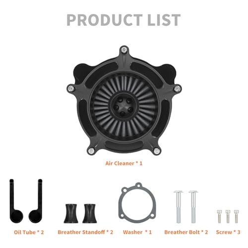 Air B for Touring 00-07, Softail 00-15, Dyna 00-17 Black Housing Grey Element