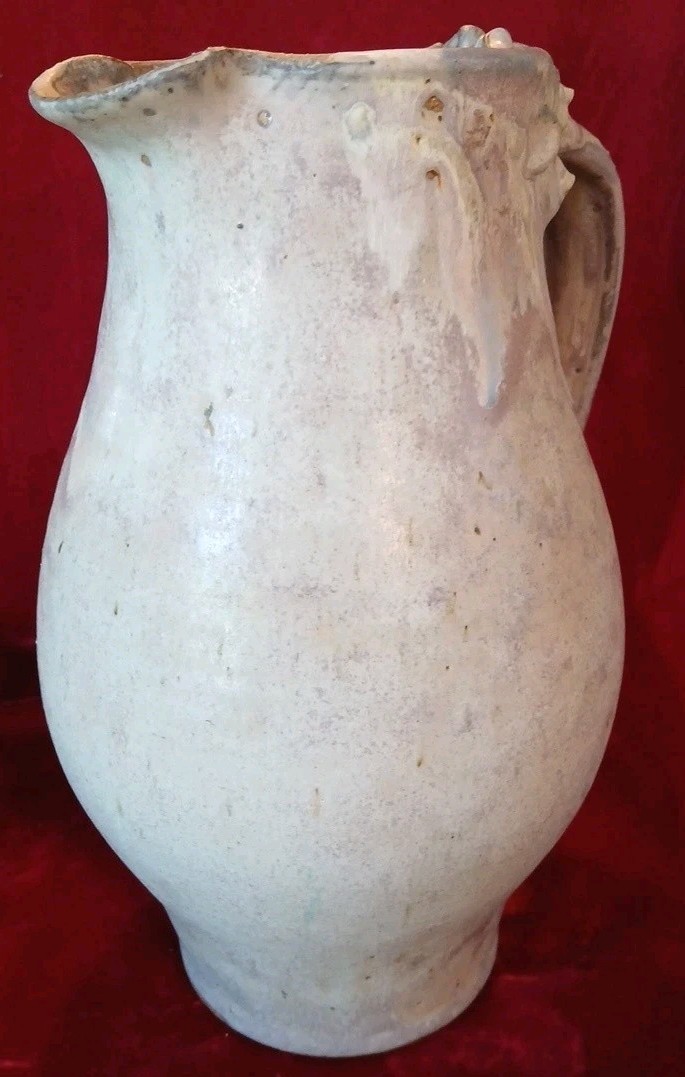 Vincent Sansone Studio Art Pottery Pitcher 9.5″ Tall Lavender Blue Shell Themed