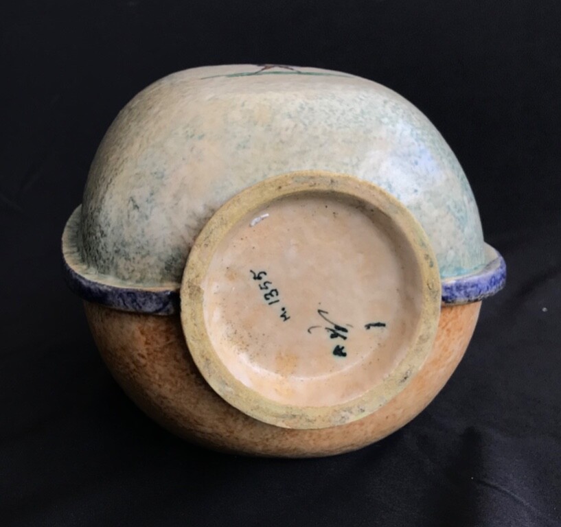 Midcentury Italian Ceramic Vase by Ivos Pacetti  Superb condition.  7.5″