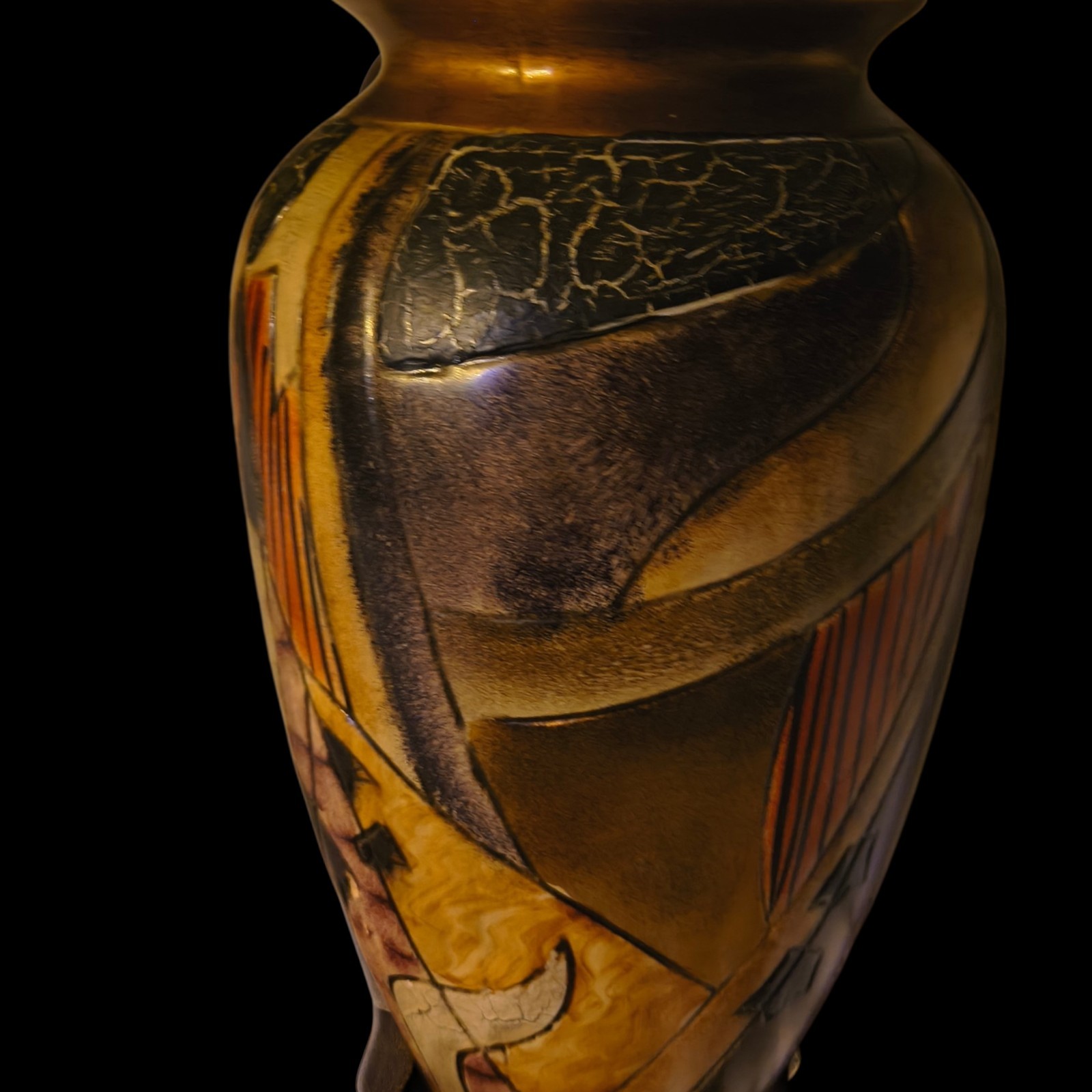 Vintage Picasso Style Abstract Face Vase • Studio Art Pottery Two‑Sided