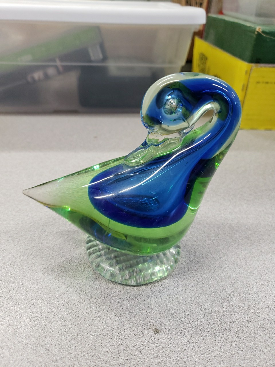 Vintage Murano? Glass Duck Figurine Approx. 4.5″ Tall