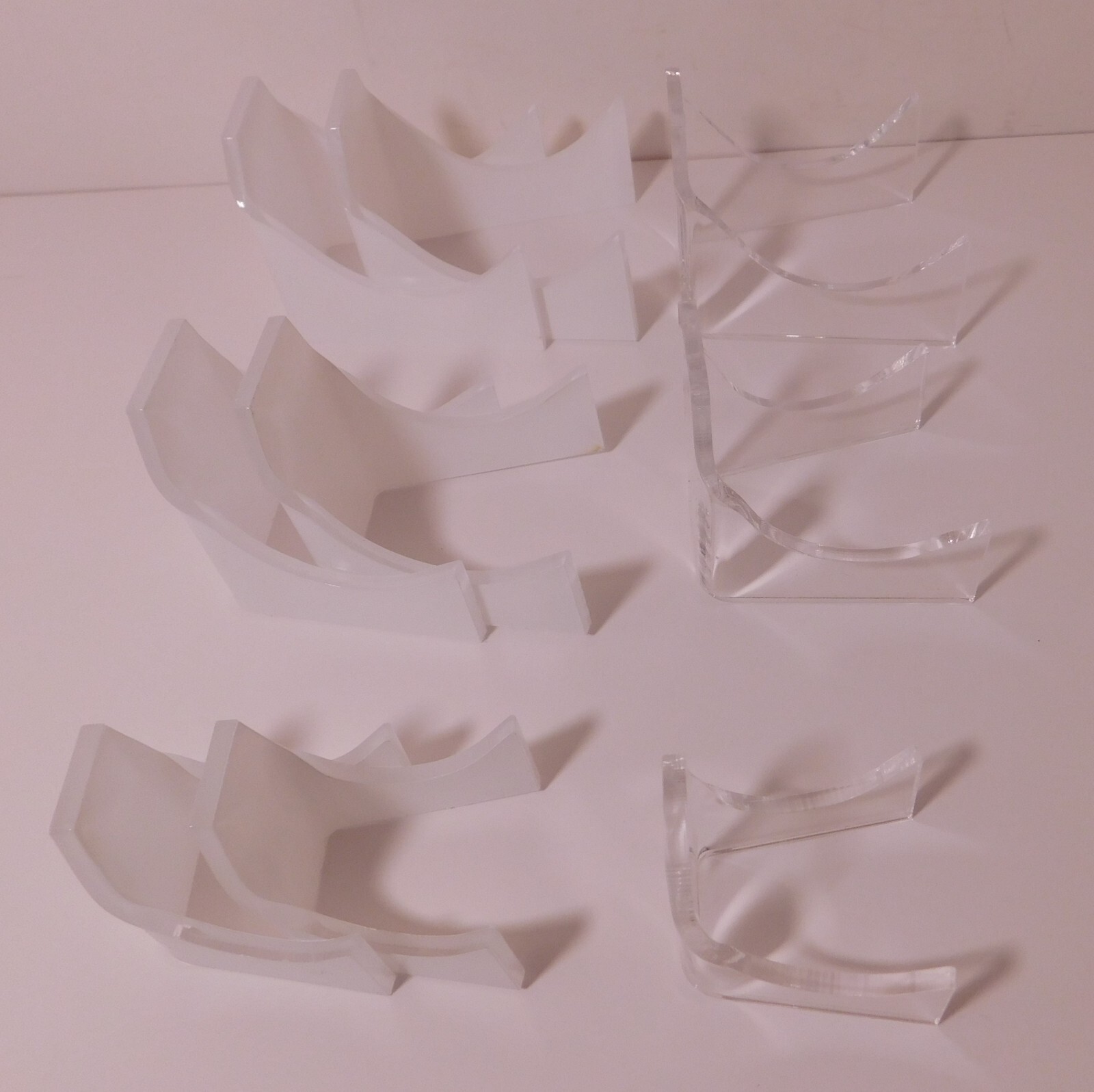 One Brand New Box of 15 MIXED SIZE Acrylic Paperweight Stands -Best on Internet!