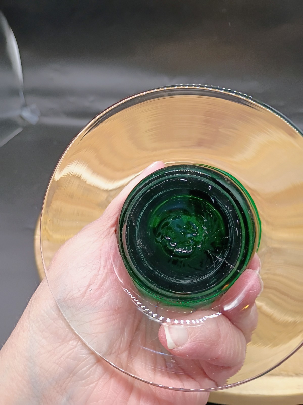 Blenko Art Glass #9709 Emerald Green & Clear Vase 8.5 in 1997 Vintage