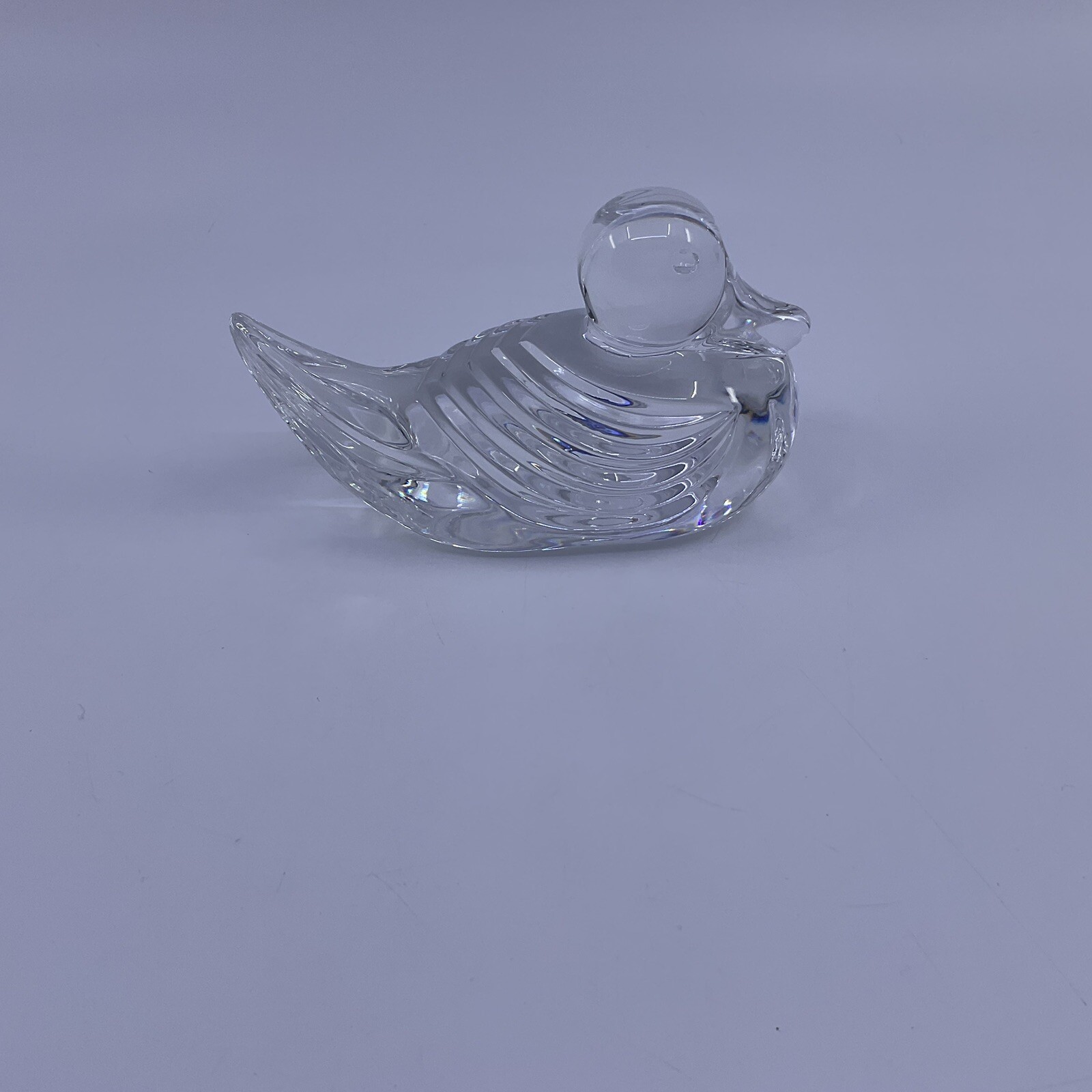 Stamped Waterford Crystal Mallard Duck Desk Paperweight