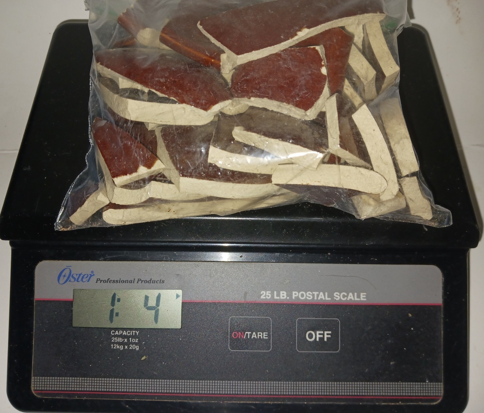 Dark Reddish Brown Stoneware Pottery Broken Pieces 1lb 4oz for Craft/Mosiac/Art