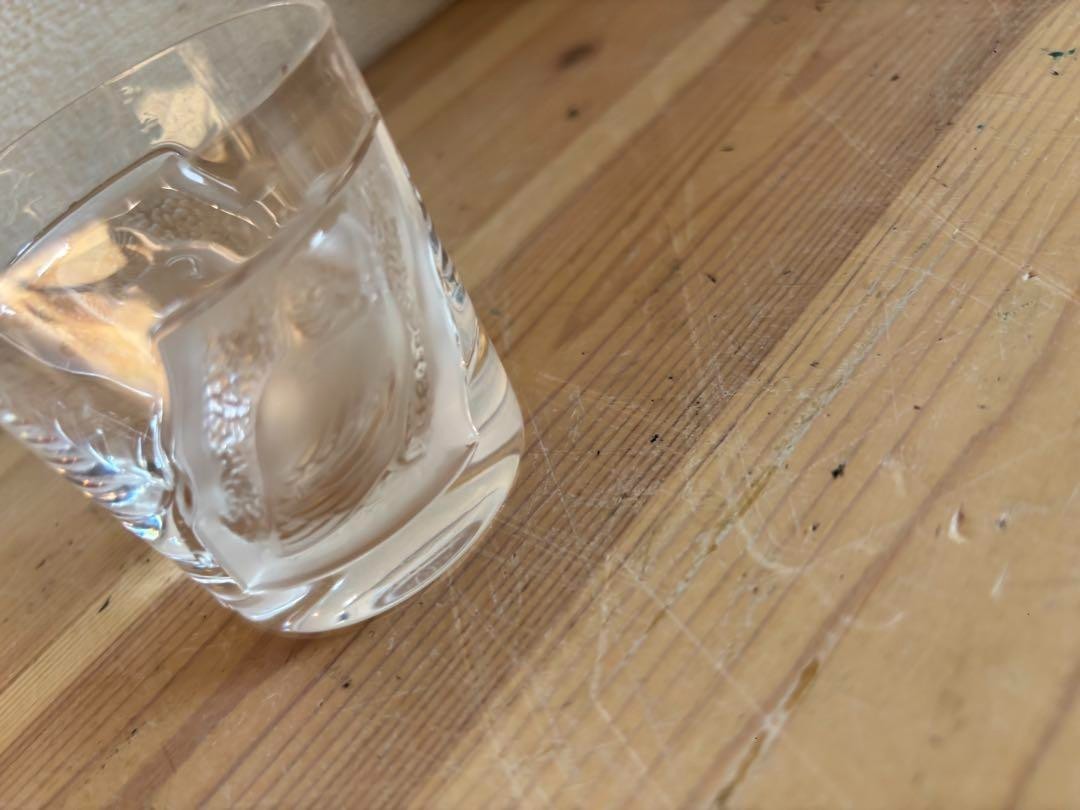 LALIQUE Lalique Hulotte Owl Glass Pair of Glasses 2.3×2.5in used