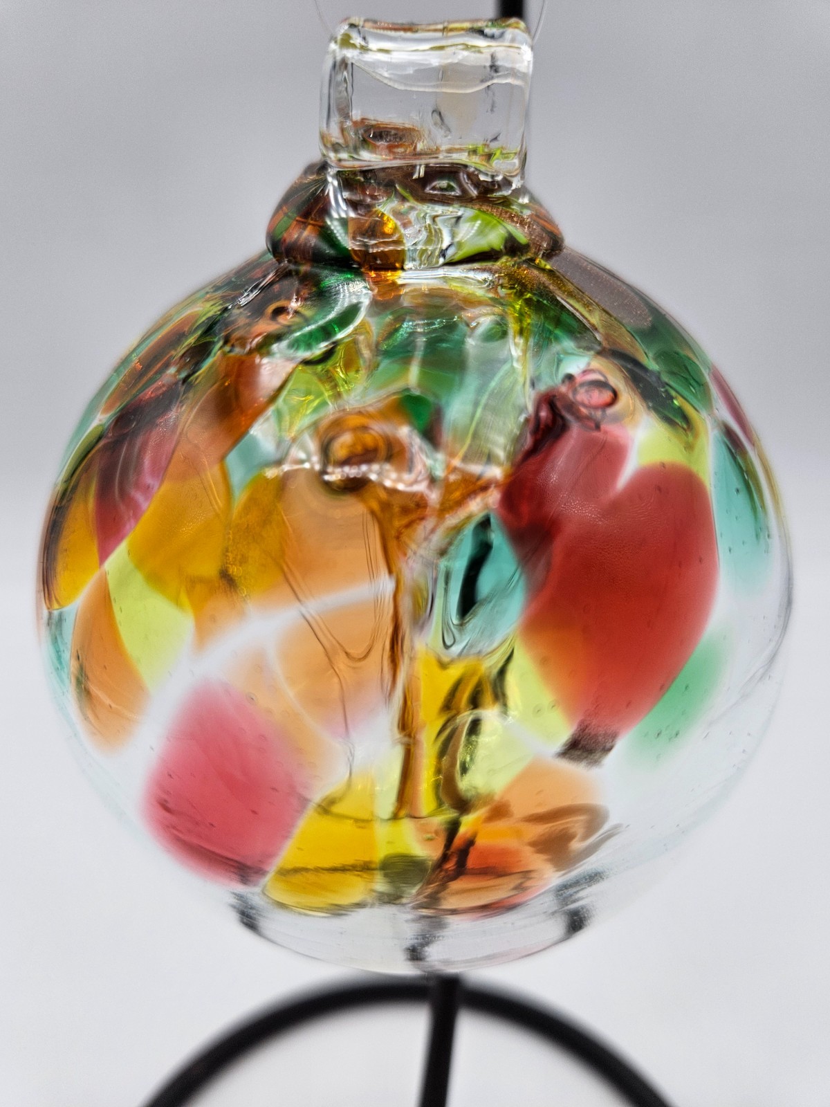 KITRAS Art Glass Tree Of Enchantment Blown Glass Ornament Tree of Sisters 3 inch