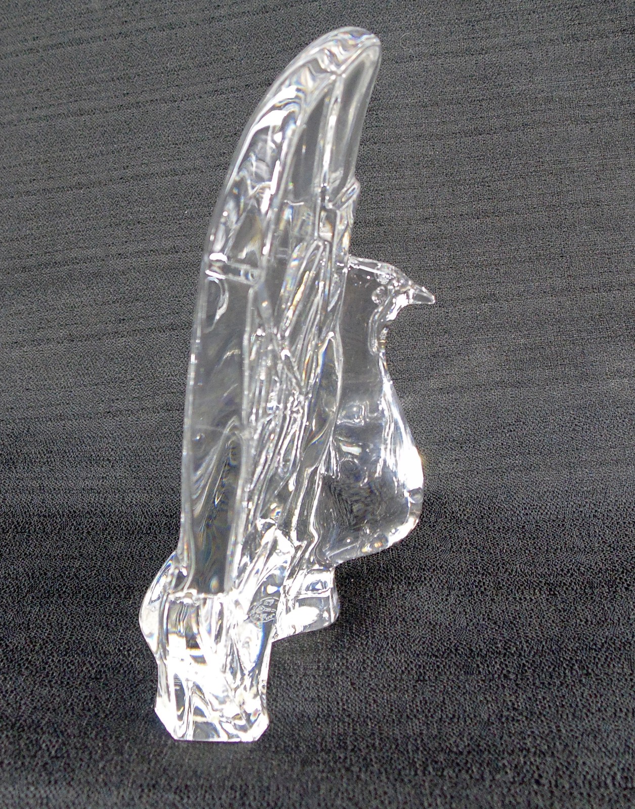 Baccarat France Crystal Peacock Art Figurine Sculpture 4.5″ Tall Retired