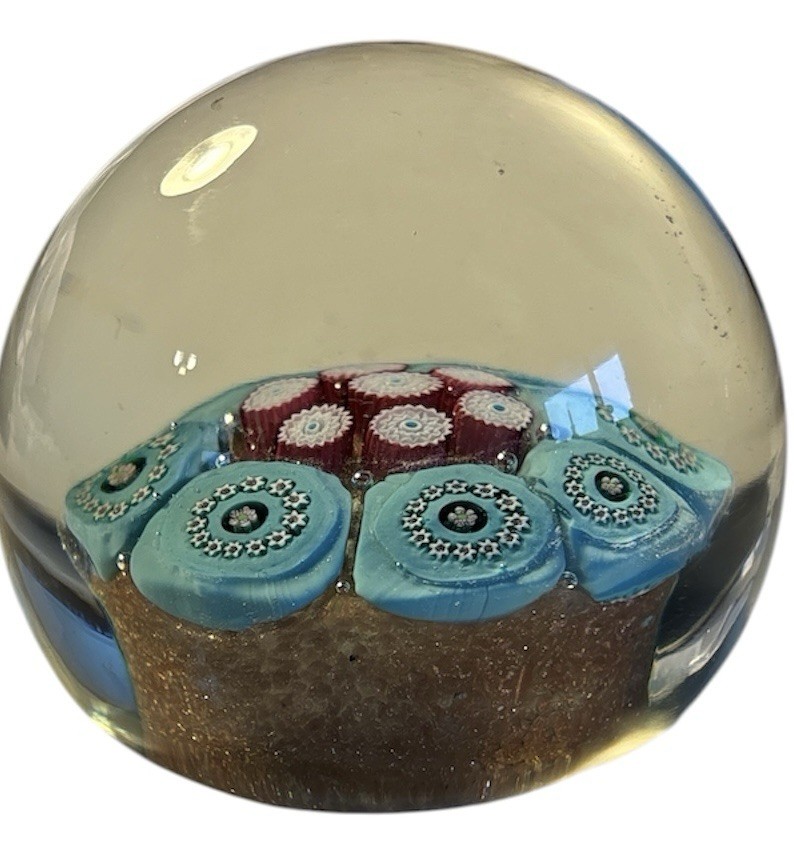 Vintage Murano Millefiori Italian Art Glass 1950’s-70’s/1000 Flowers/Paperweight