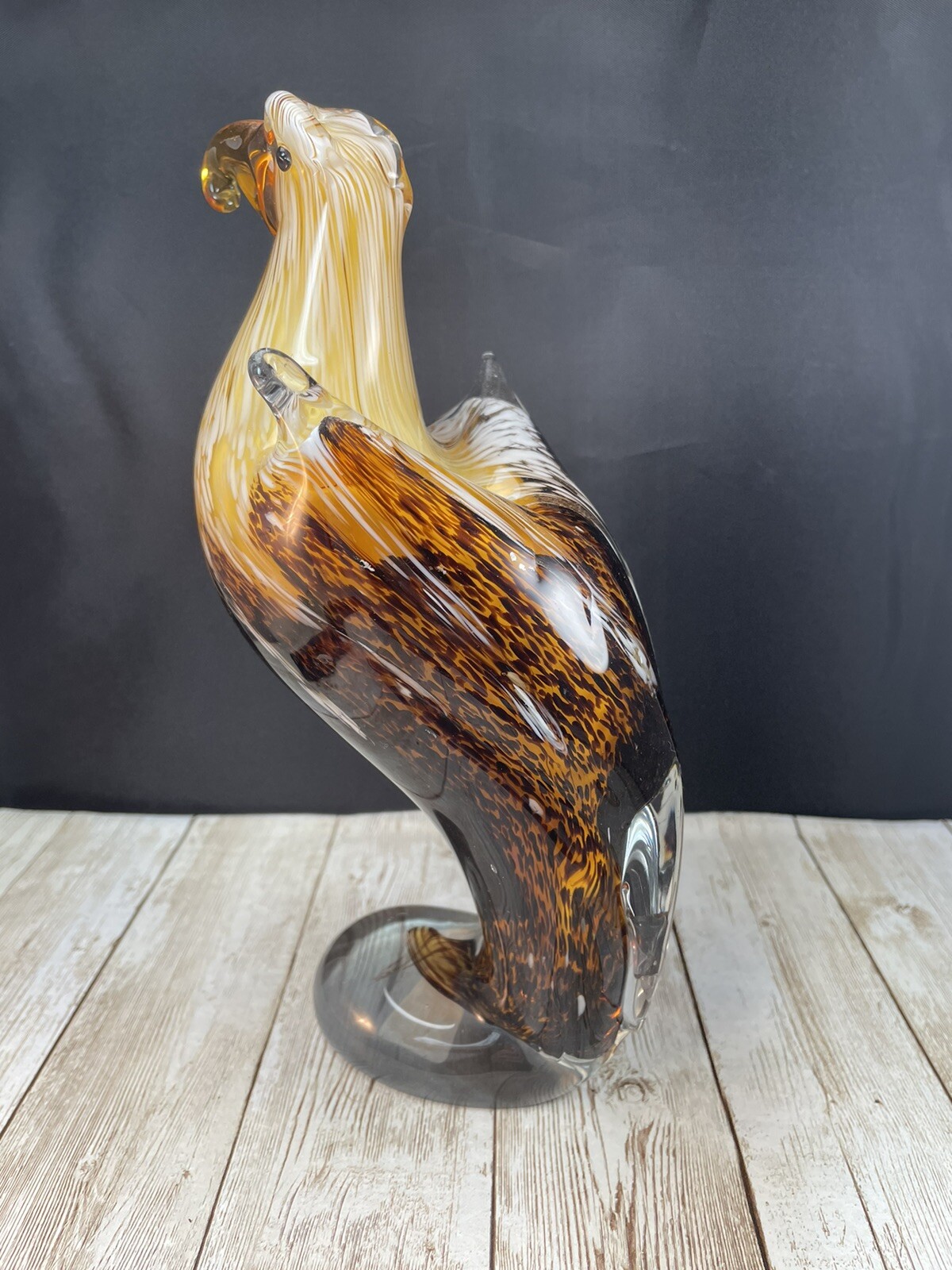 art glass eagle fifth avenue crystal 9.5 inches