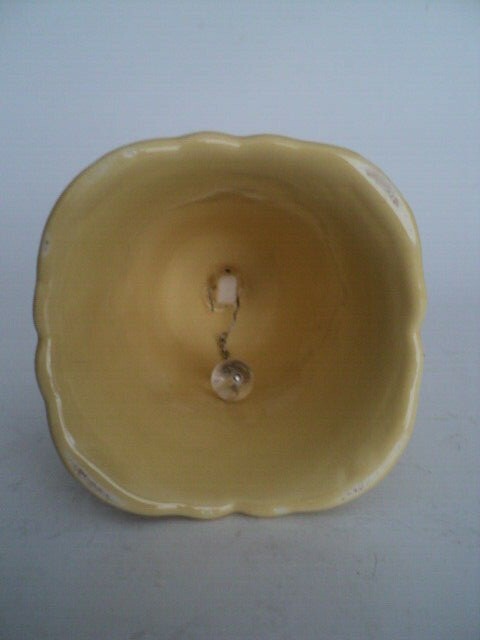 Haeger Art Pottery Yellow Dinner Bell Dundee Illinois