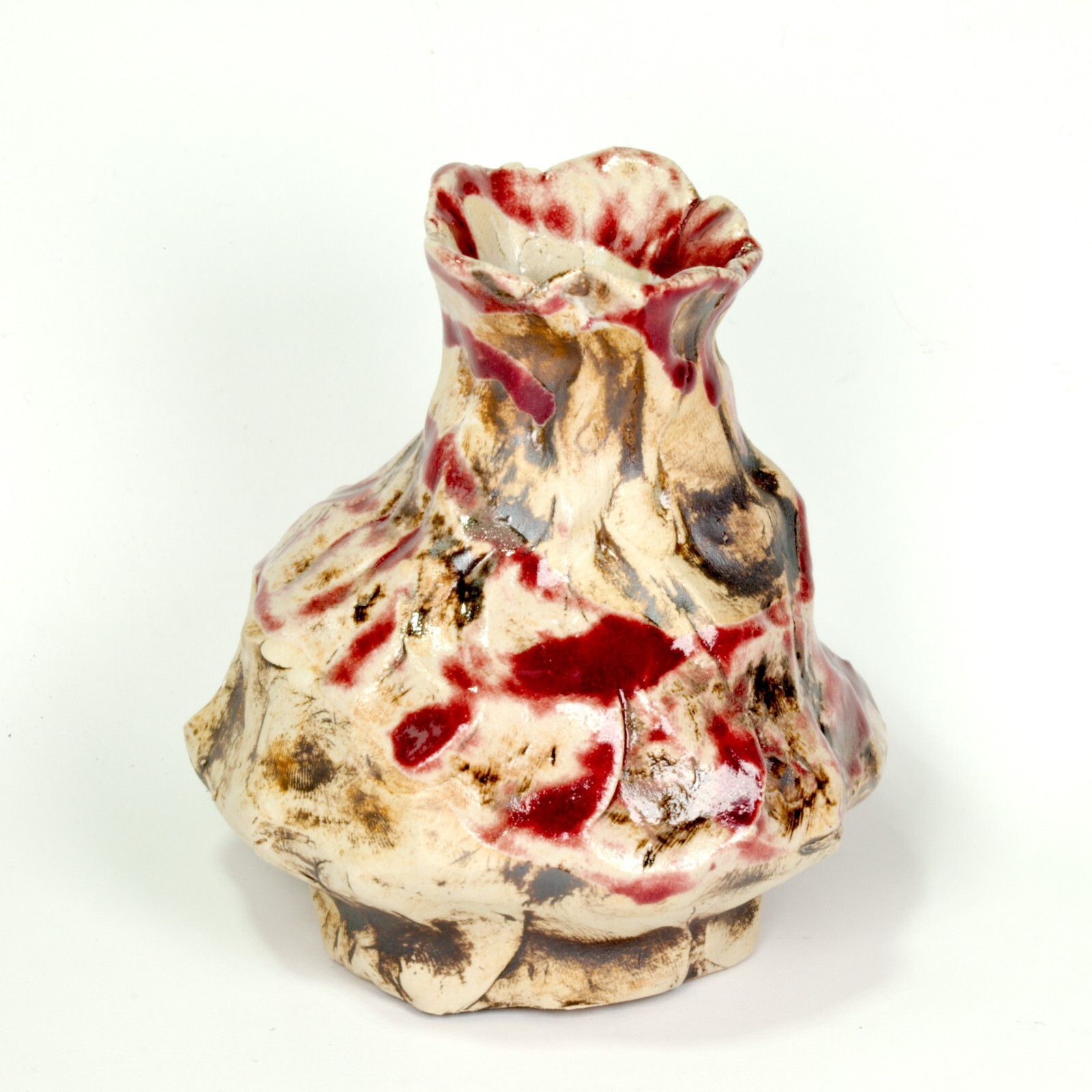 Vase ceramic stoneware glaze Höhle Lascaux Unique Prof em A Loeschner-Gornau w1