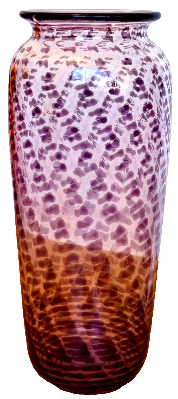 1981 Kit Karbler Michael David Denver Studio Art Glass Vase Vessel Bottle Vtg