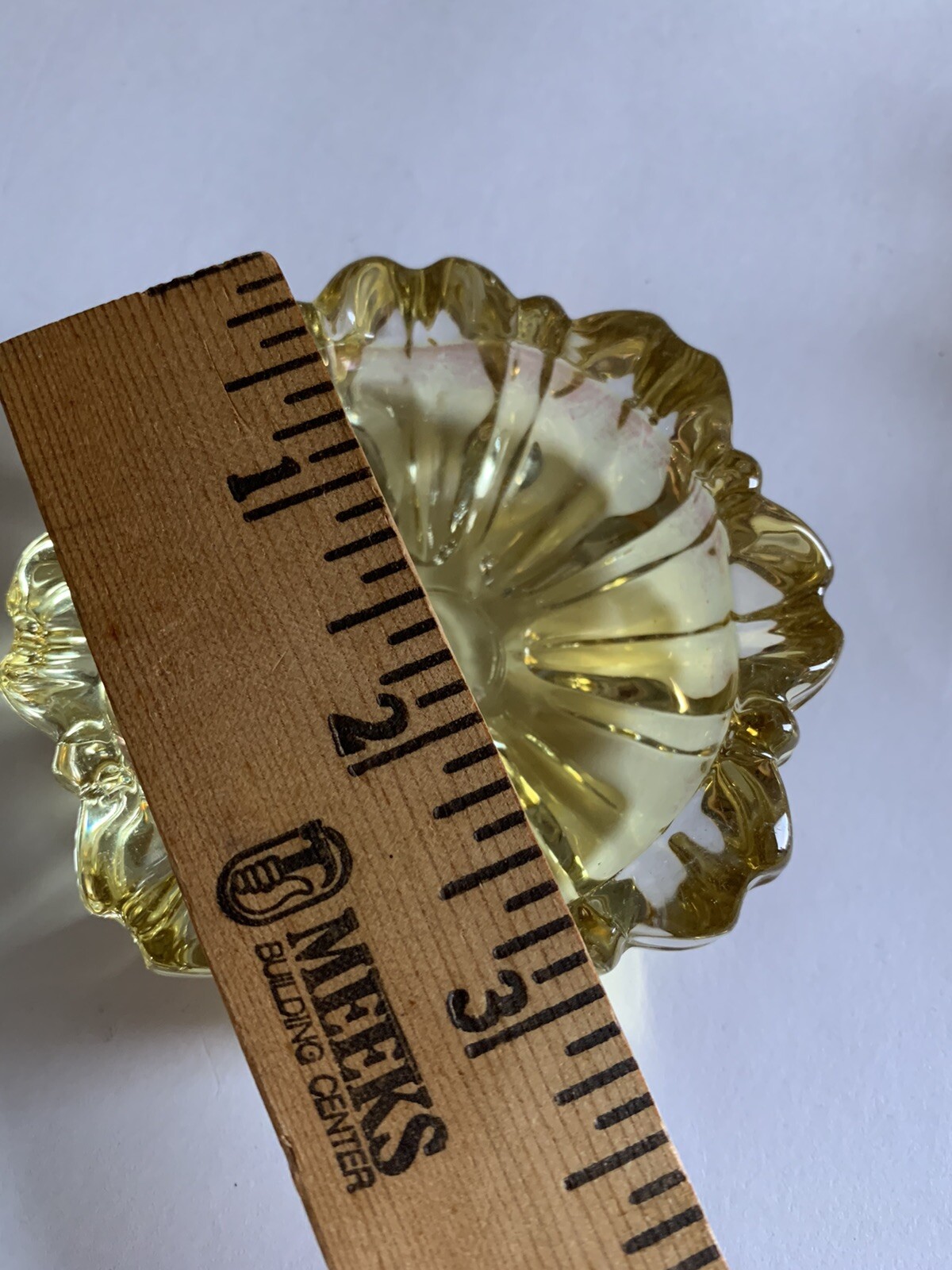 Set-2 Vintage Mid Century Glass Ashtray Trinket Soap Dish 3” & 5” Diameter