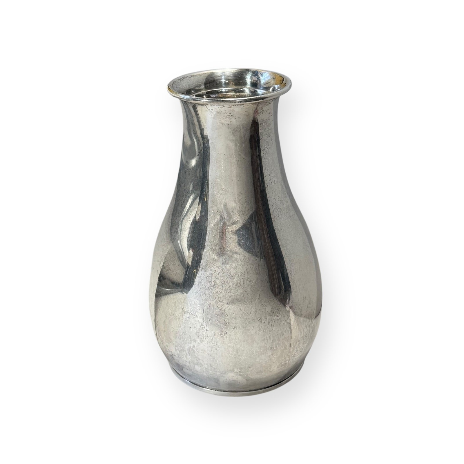 Vintage 1930s Napier Silverplate Vase, Pat Pend Art Deco 8.75″ Vessel
