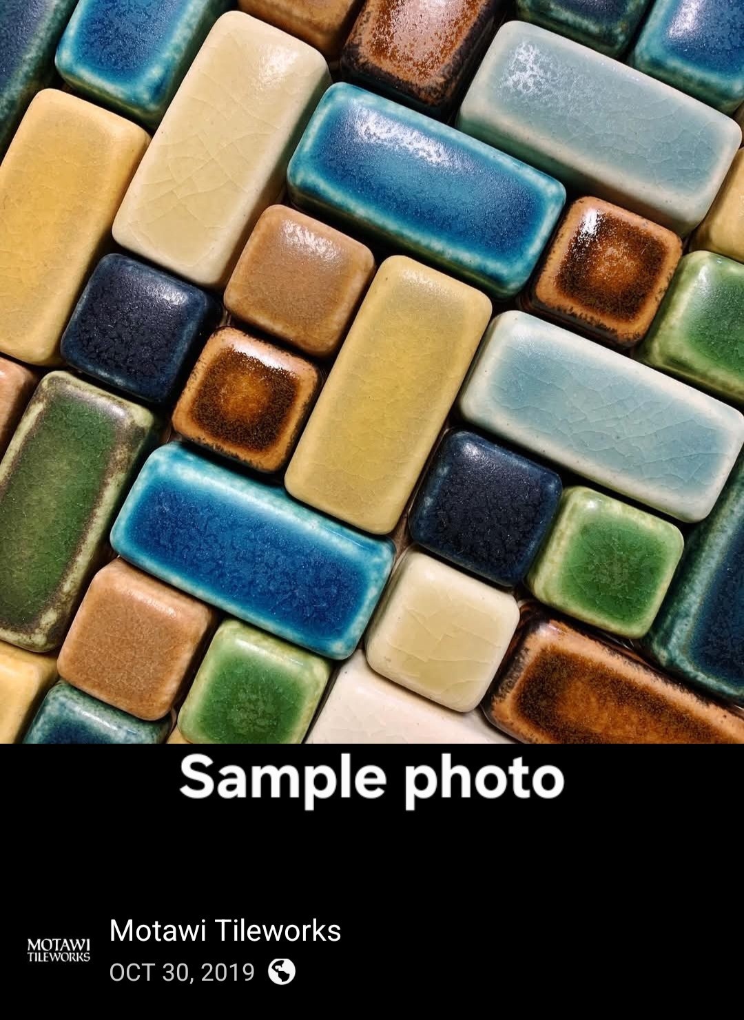 Motawi Tileworks Green Tile Ann Arbor Michigan 3×3 T-17
