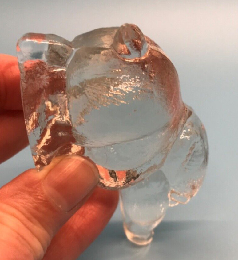 Vintage Goebel Clear Glass Pig/boar, 3 1/2” Long, 1980, Exc