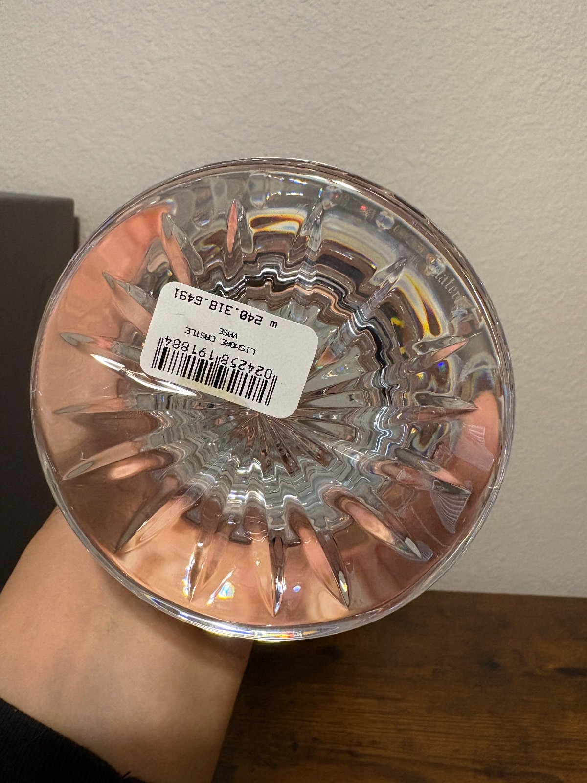 Waterford Crystal 10 7/8″H Lismore Castle Romance Of Ireland Vase W/COA & BOX