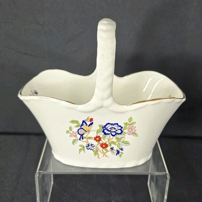 Royal Tara Decorative Basket Fine Bone China Harmony Butterfly Pattern Ireland