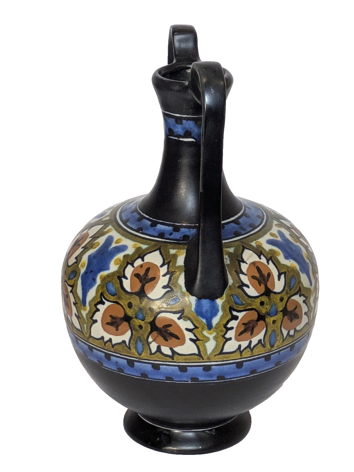 Large Antique Gouda Twin Handled Art Deco Vase Zuid Holland PZH “Blareth” Decor