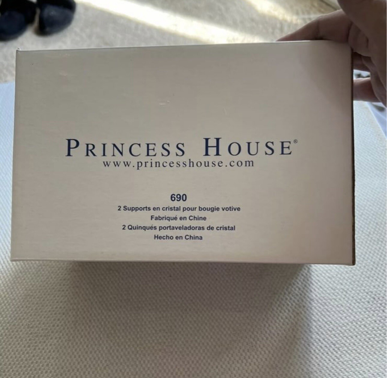 2 Princess House Crystal Heritage # 690 Votive Candle Holders New in Box