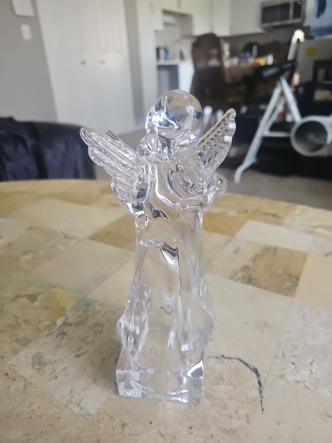 Harp Playing Angel Mikasa Lead Crystal Herald Collection Germany