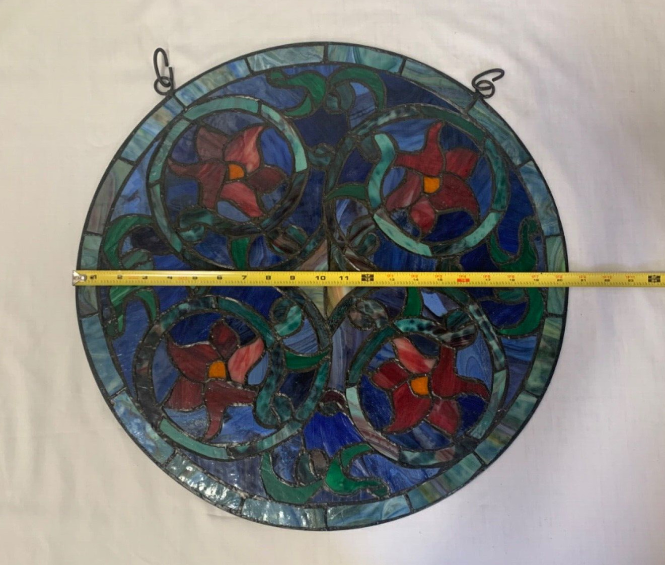Window Panel Stained Art Glass 20″ Round Tiffany Style
