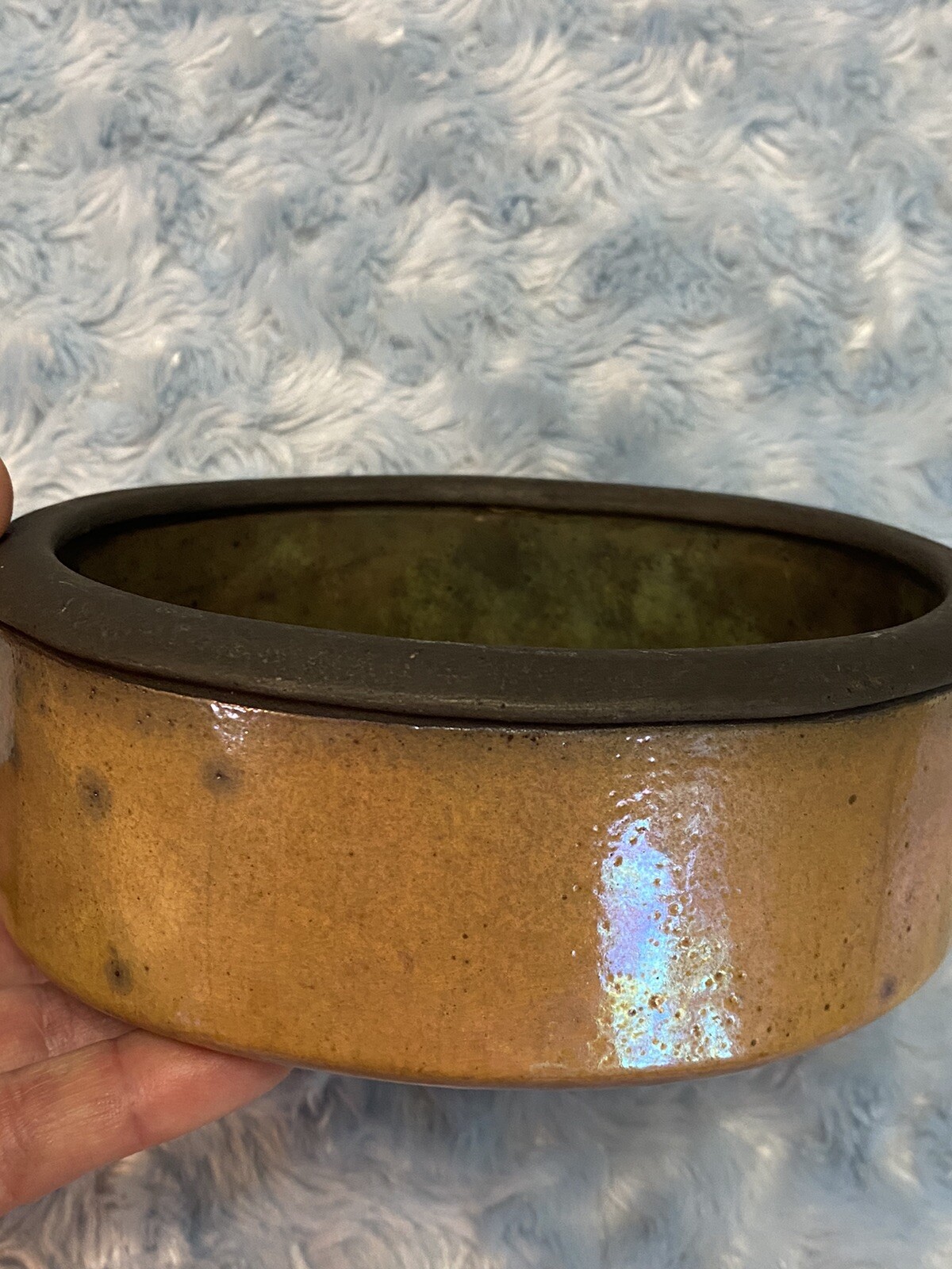 Candone Wharton Raku Box Pottery SIGNED by Artist Vintage