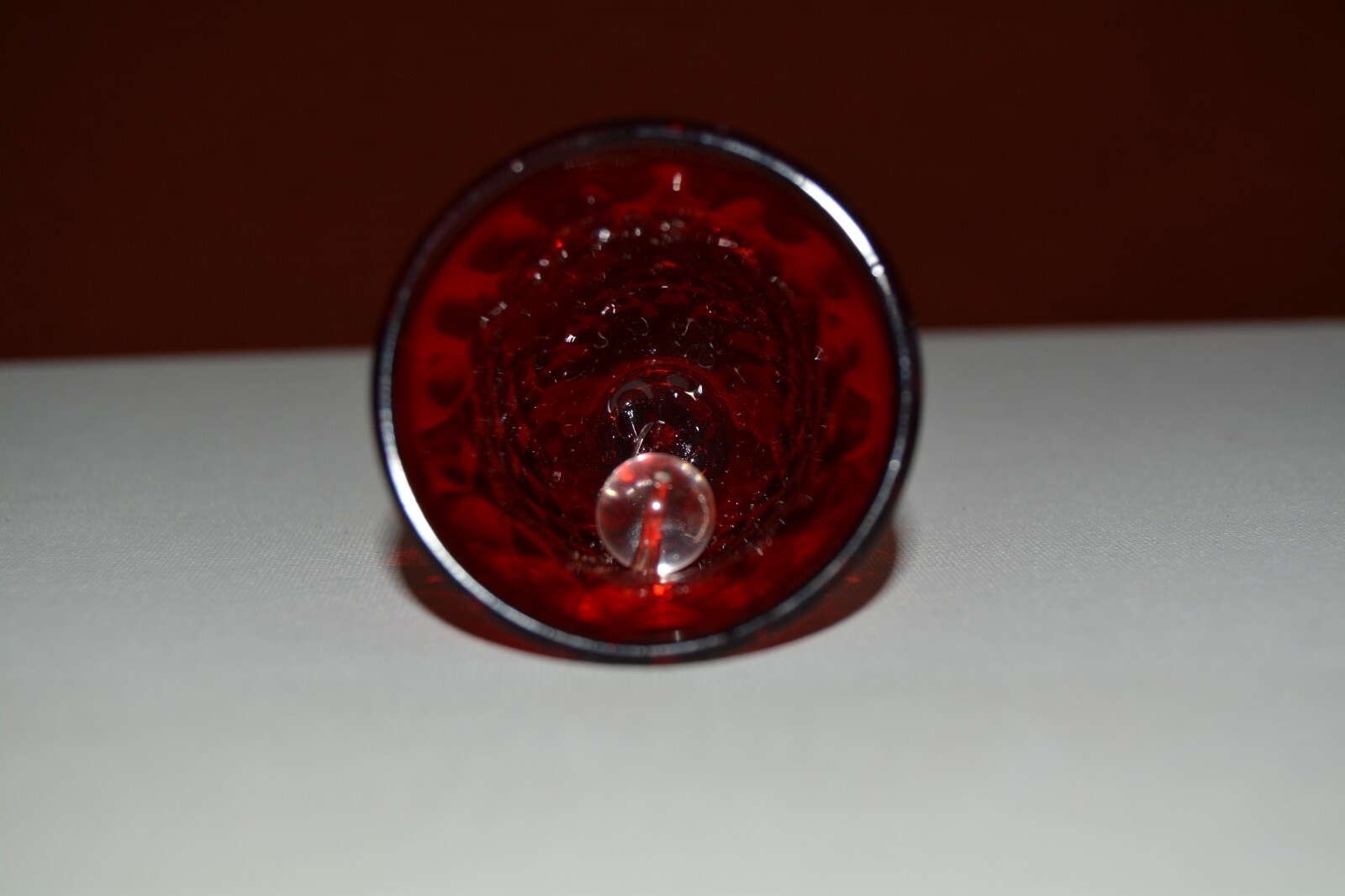 Fenton!! Red or Garnet Bell w/ Partial Sticker Approx. 4 inches In Great Shape!