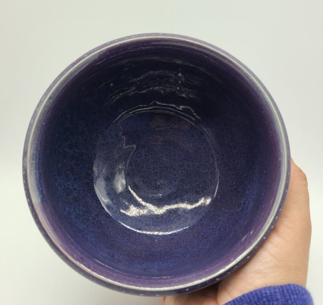 Leigh Deforth Purple Spotted Glaze Planter