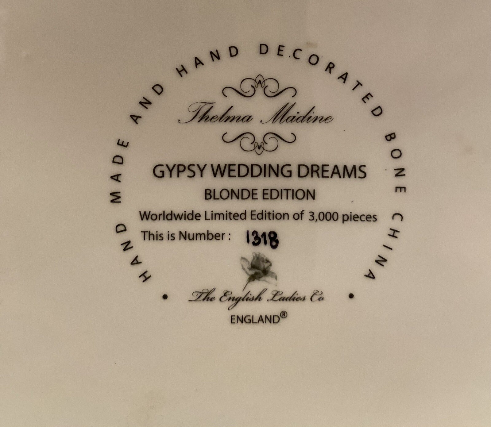 English Ladies Company Thelma Madine Gypsy Wedding Dreams Blonde 1318/3000