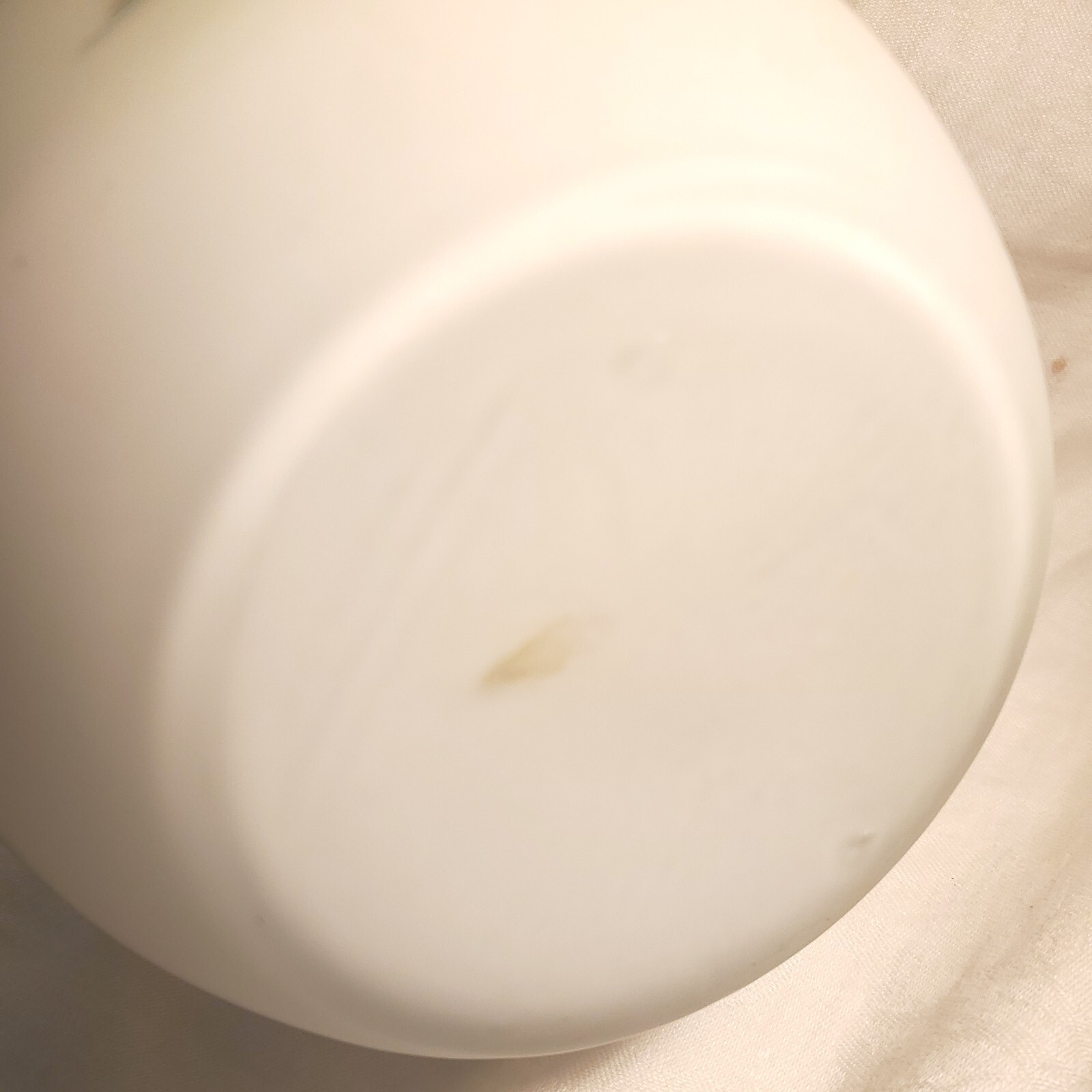Vintage Norleans Satin Frosted White Glass Vase Asian Japanese Floral Italy