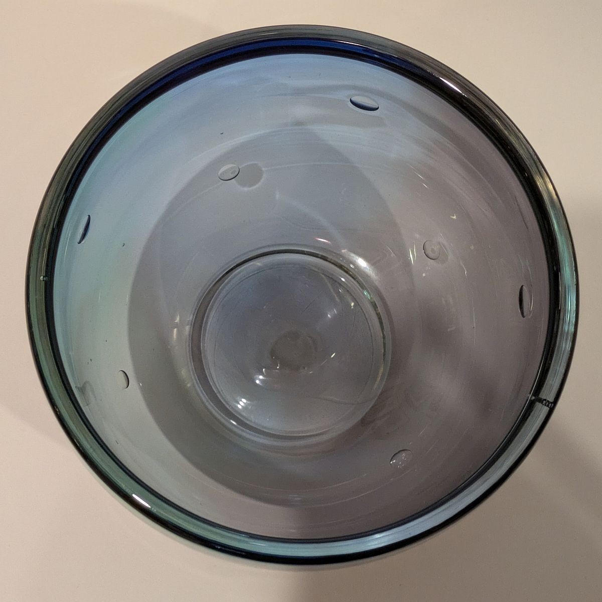 Signed Ole & Marie Hoglund Purple & Green Glass Bowl — NZ Studio Glass Artists