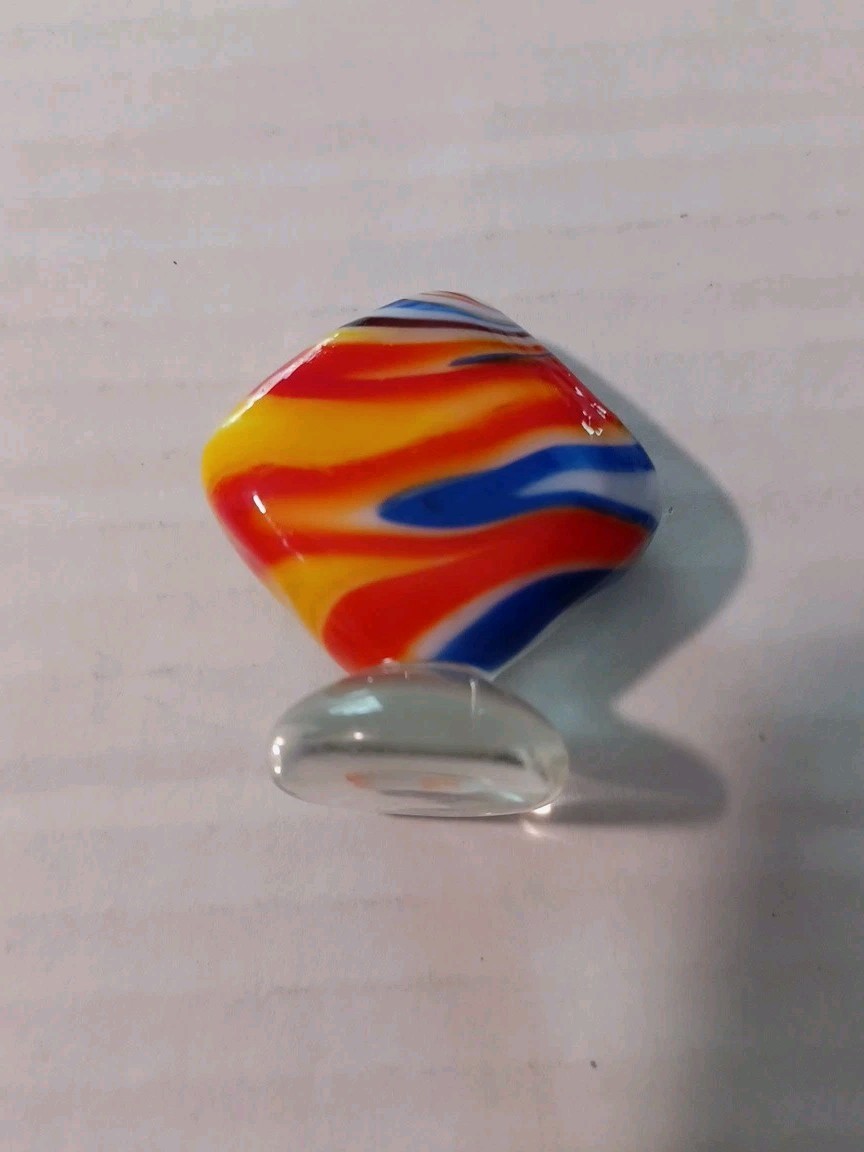Colorful Art Glass Mini Figurine Swirl Decorative Glass Paperweight Style 1.5″